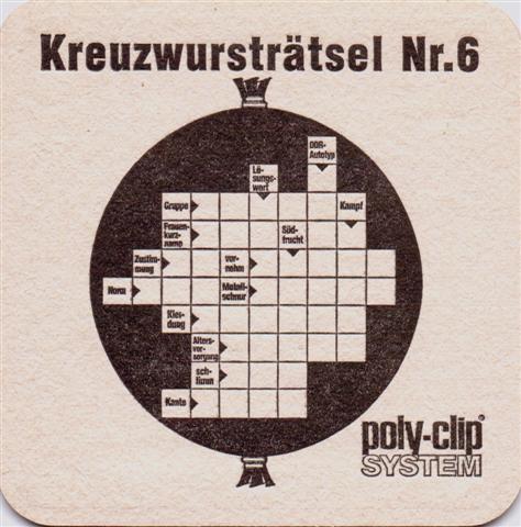 hattersheim mtk-he poly clip 1b (quad185-kreuzwort 6-schwarz) 